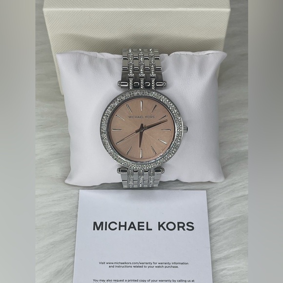 Michael Kors Accessories - Michael Kors Darci Rose Dial Silver Tone Glitz Ladies Watch
MK3218
